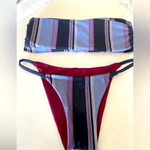 San Lorenzo Pinstripe Bikini Small